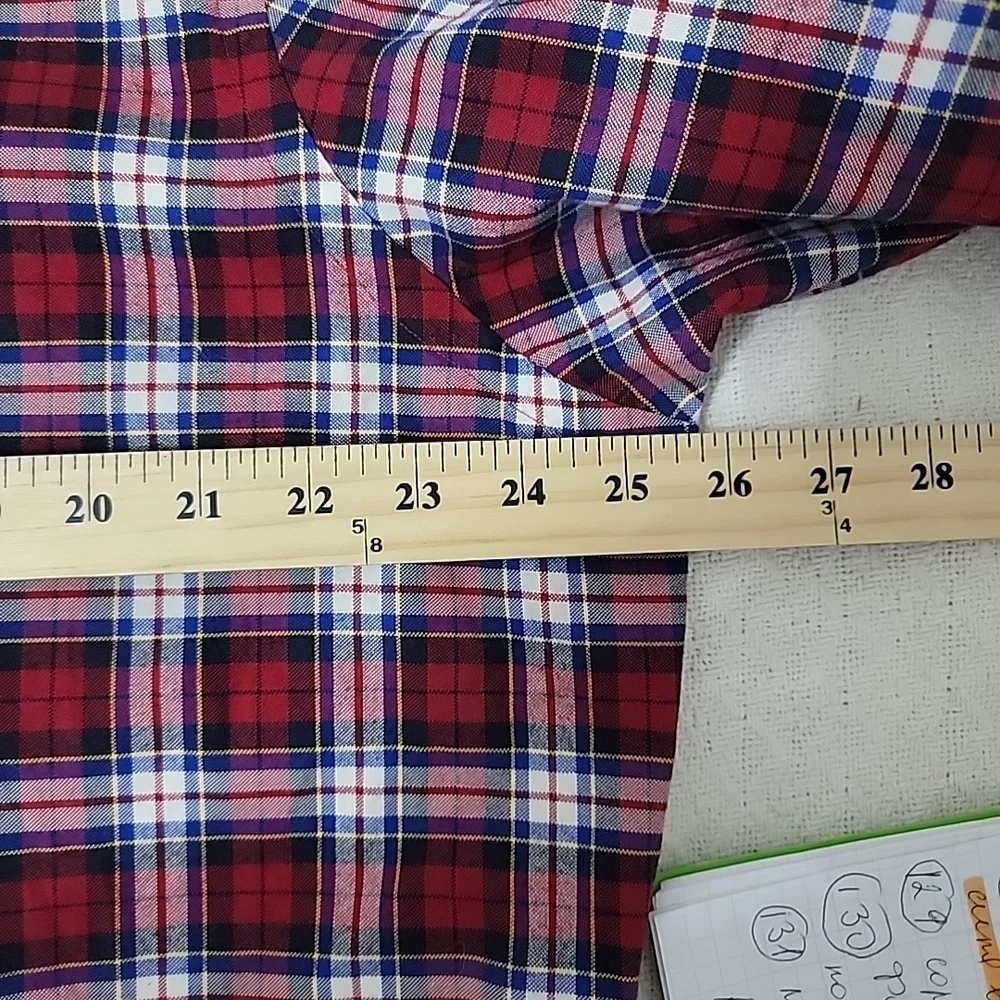POLO RALPH LAUREN Men Shirt Sz XL Regular Fit Red Button-Down Collar Cotton EUC